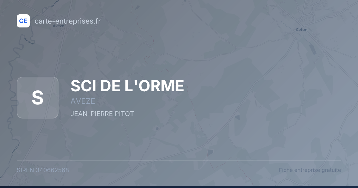 SCI DE L'ORME — 340662568 — fiche entreprise