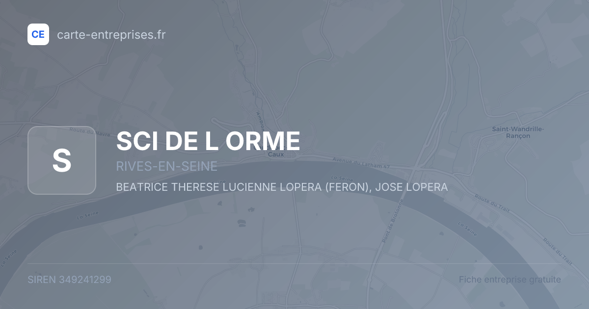 SCI DE L ORME — 349241299 — fiche entreprise