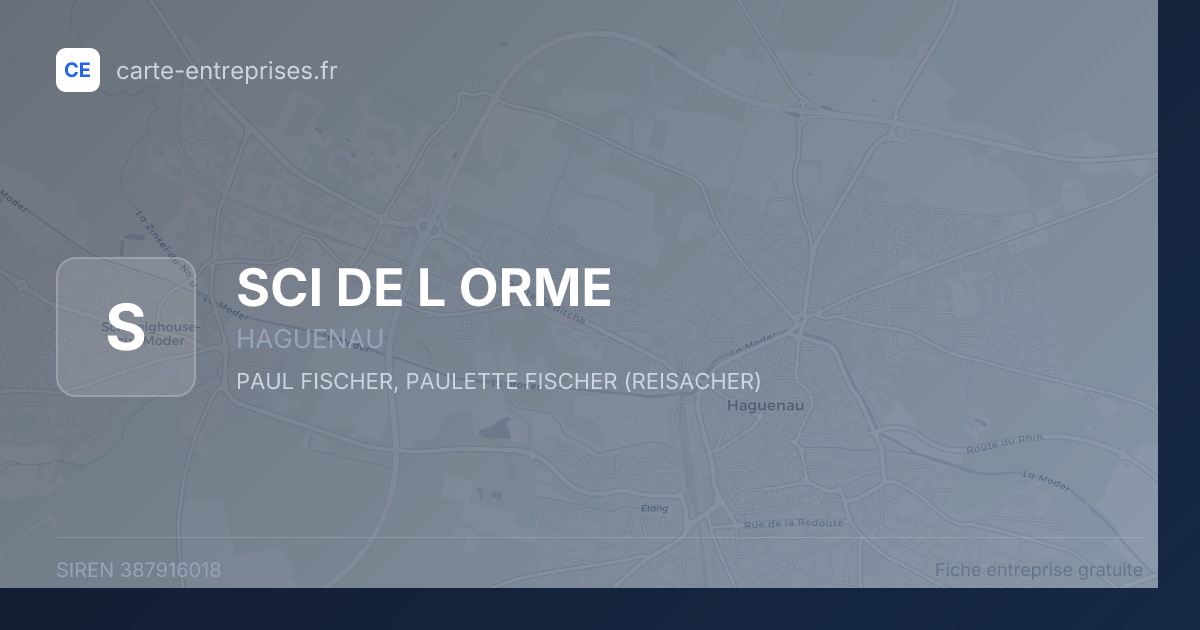 SCI DE L ORME — 387916018 — fiche entreprise