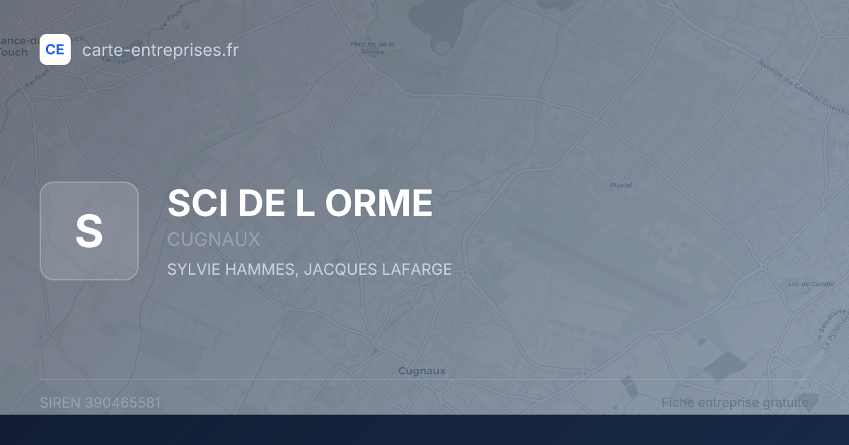 SCI DE L ORME — 390465581 — fiche entreprise