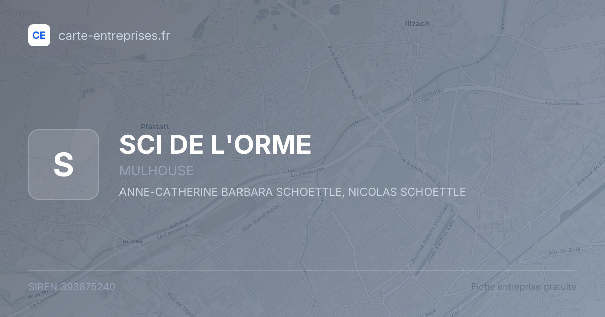 SCI DE L'ORME — 393875240 — fiche entreprise