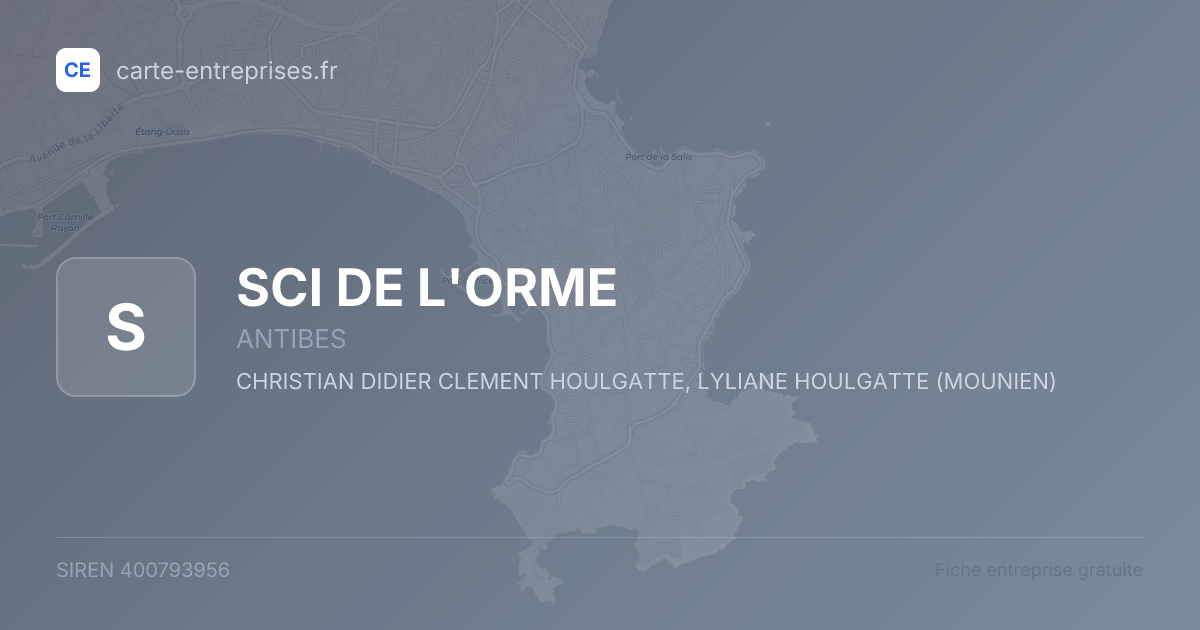 SCI DE L'ORME — 400793956 — fiche entreprise