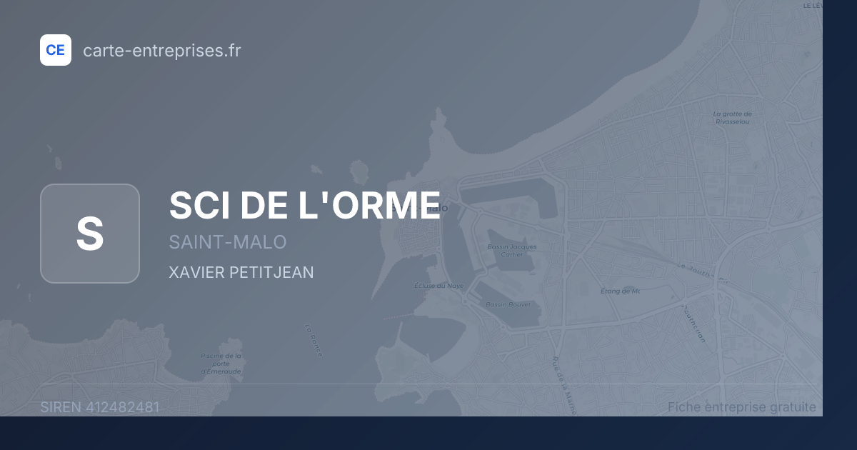 SCI DE L'ORME — 412482481 — fiche entreprise