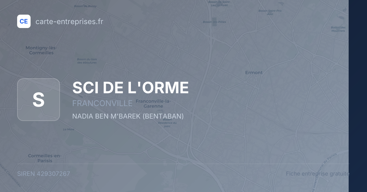 SCI DE L'ORME — 429307267 — fiche entreprise