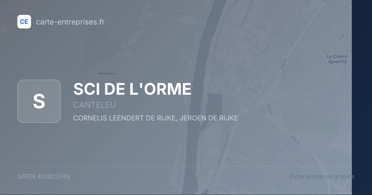 SCI DE L'ORME — 431823749 — fiche entreprise