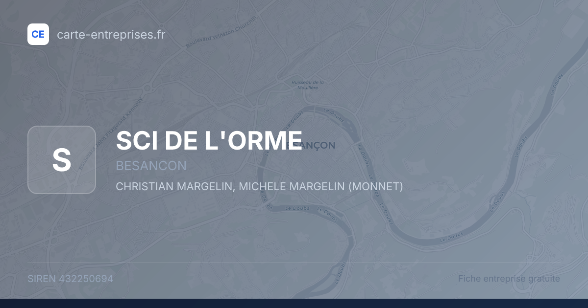 SCI DE L'ORME — 432250694 — fiche entreprise