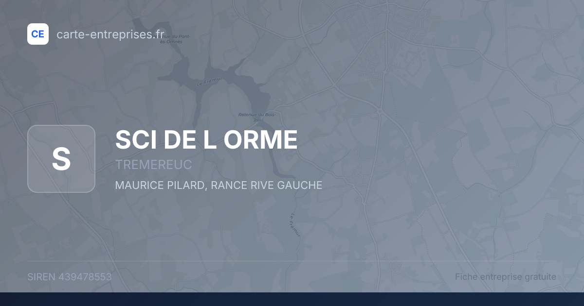 SCI DE L ORME — 439478553 — fiche entreprise