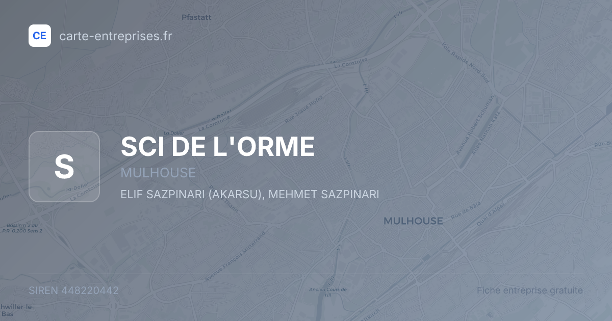 SCI DE L'ORME — 448220442 — fiche entreprise
