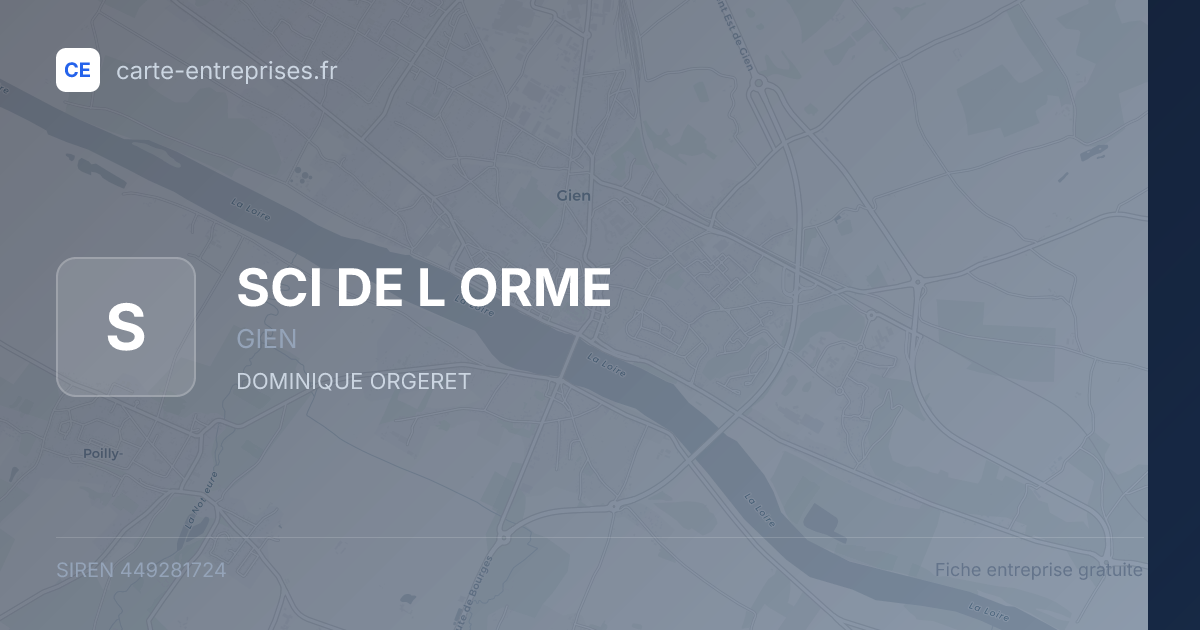 SCI DE L ORME — 449281724 — fiche entreprise