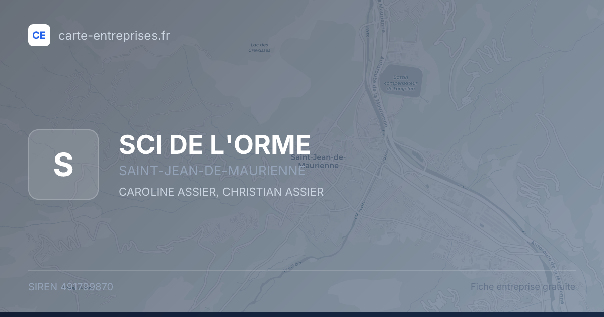 SCI DE L'ORME — 491799870 — fiche entreprise