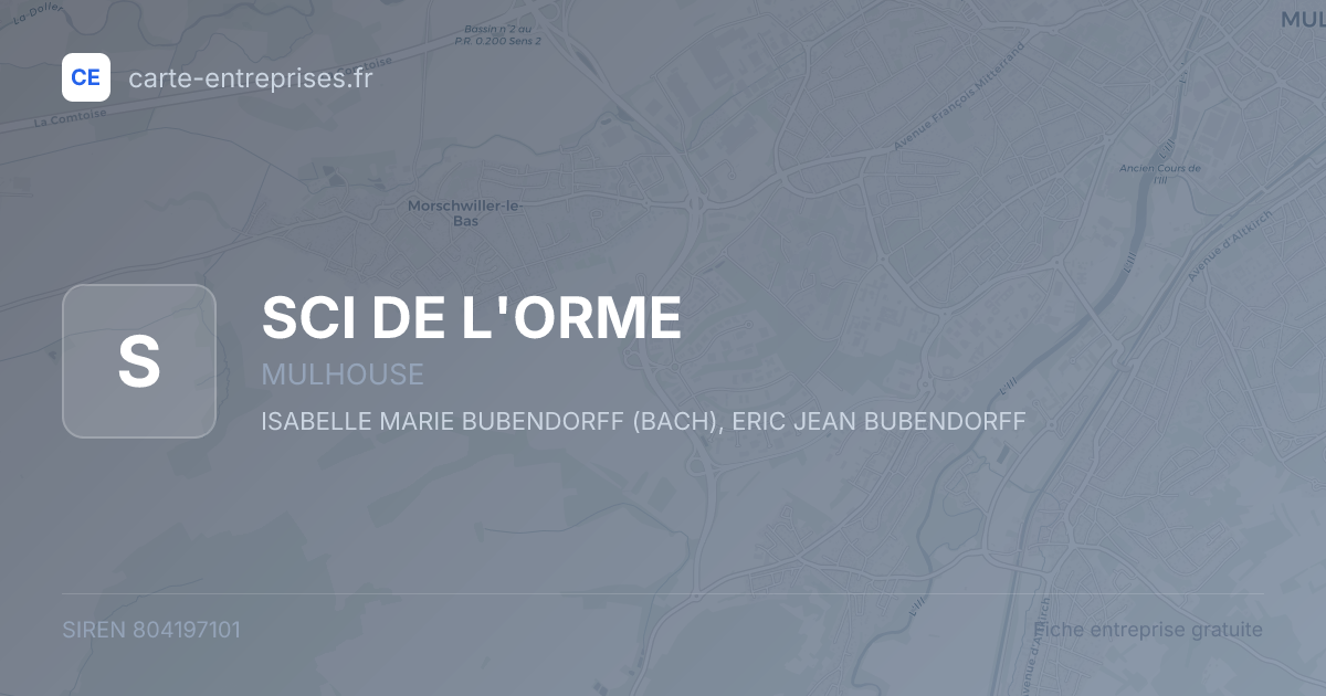 SCI DE L'ORME — 804197101 — fiche entreprise