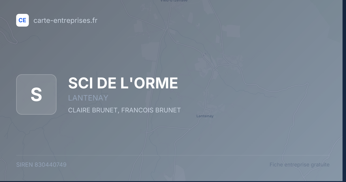 SCI DE L'ORME — 830440749 — fiche entreprise