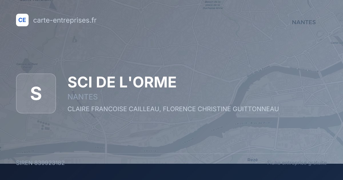 SCI DE L'ORME — 839923182 — fiche entreprise