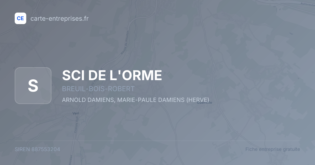 SCI DE L'ORME — 887553204 — fiche entreprise
