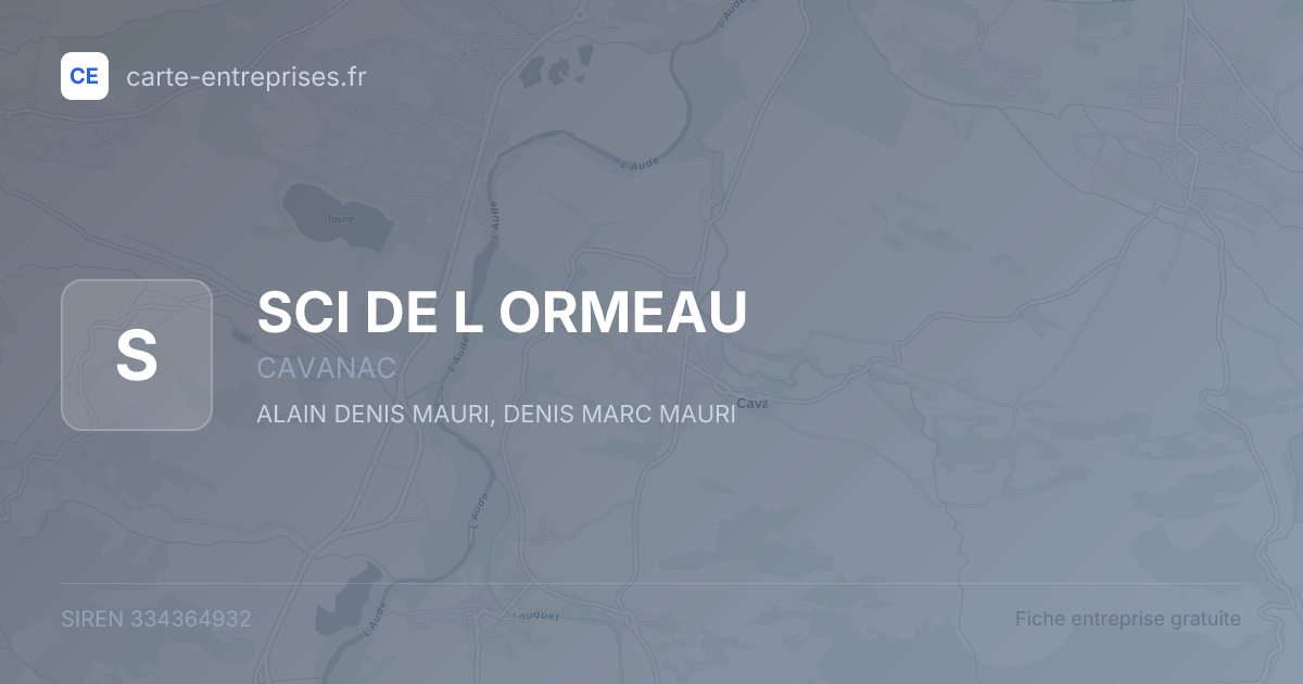 SCI DE L ORMEAU — 334364932 — fiche entreprise