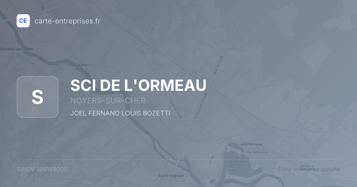 SCI DE L'ORMEAU — 395148000 — fiche entreprise