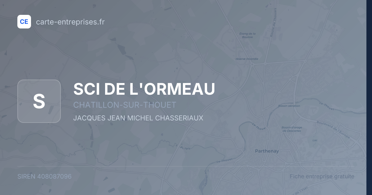 SCI DE L'ORMEAU — 408087096 — fiche entreprise