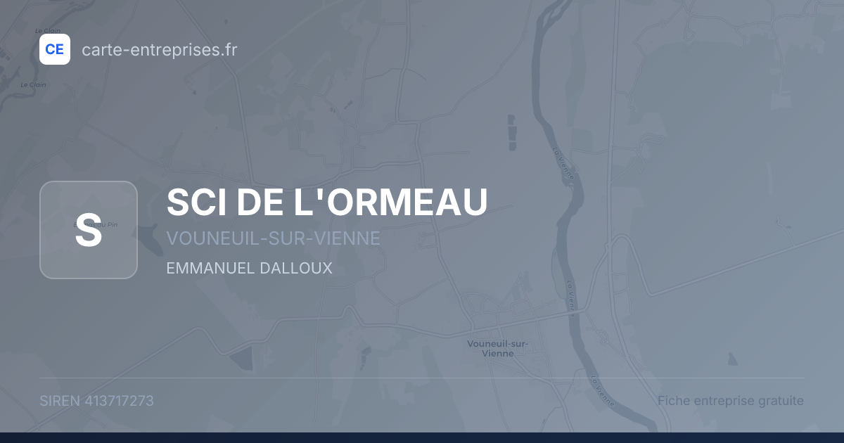 SCI DE L'ORMEAU — 413717273 — fiche entreprise