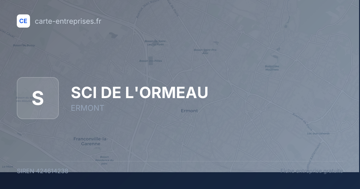 SCI DE L'ORMEAU — 424614238 — fiche entreprise