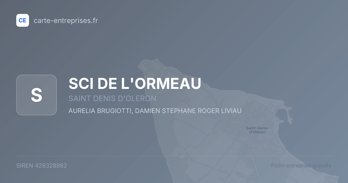 SCI DE L'ORMEAU — 429328982 — fiche entreprise