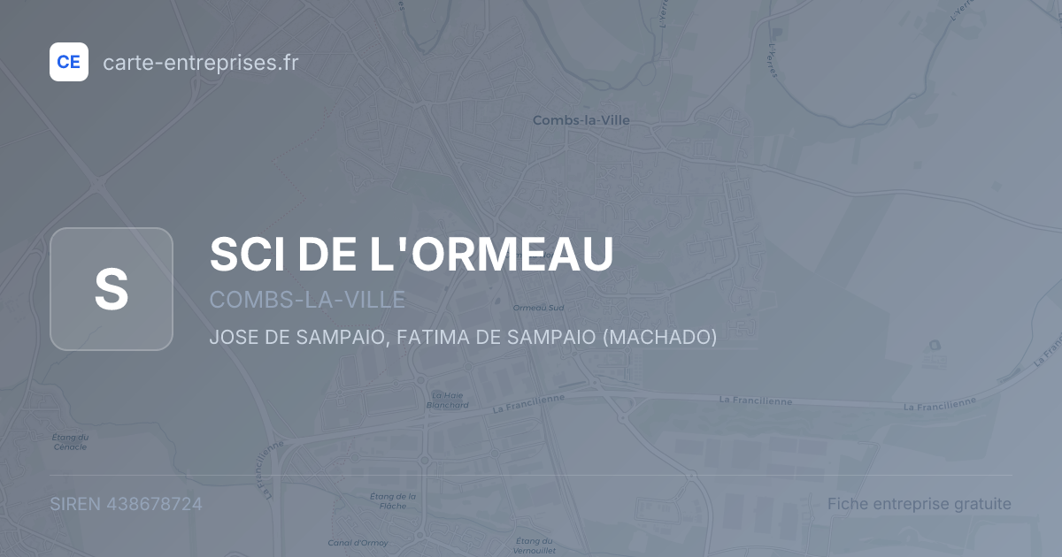 SCI DE L'ORMEAU — 438678724 — fiche entreprise