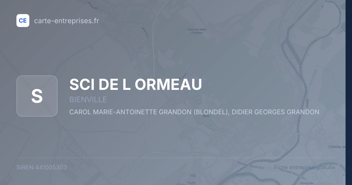 SCI DE L ORMEAU — 441005303 — fiche entreprise