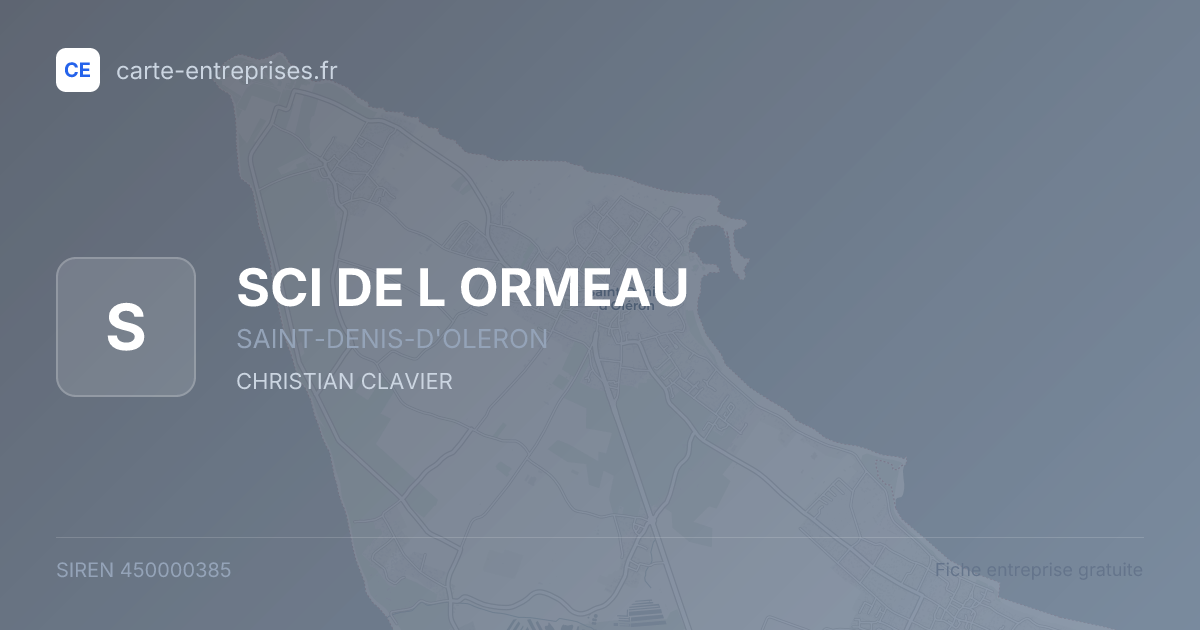 SCI DE L ORMEAU — 450000385 — fiche entreprise