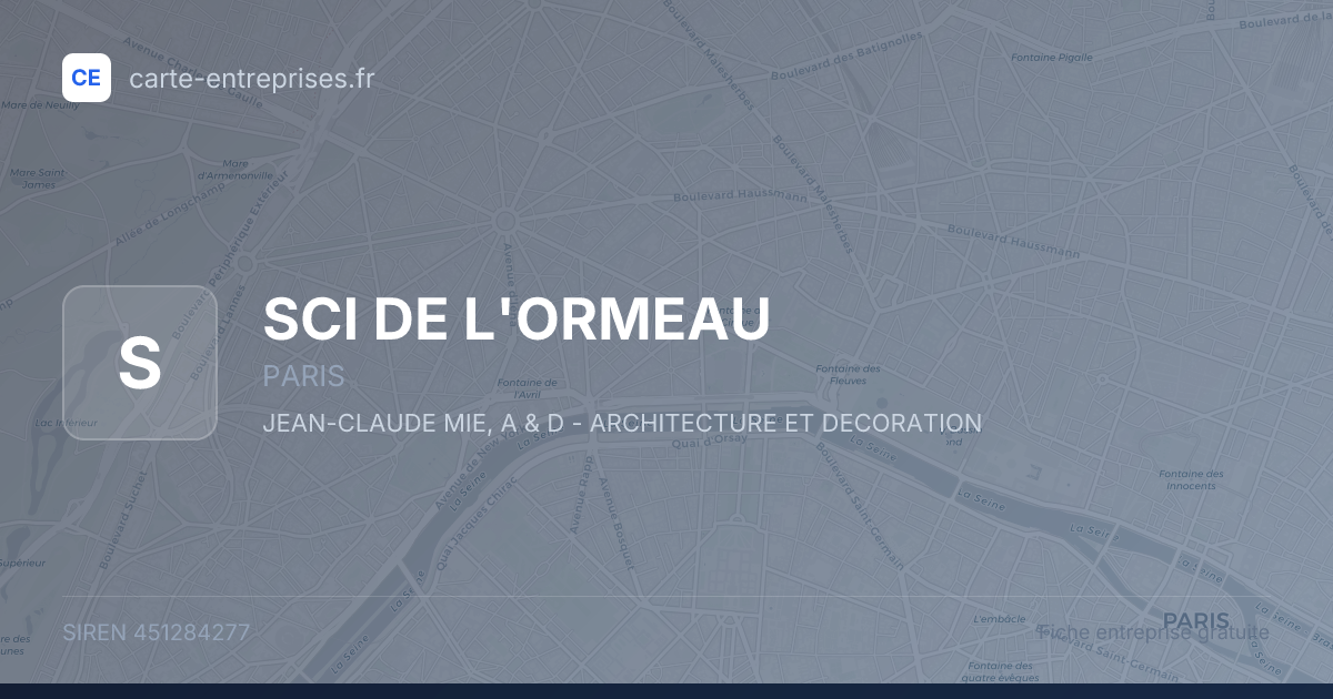 SCI DE L'ORMEAU — 451284277 — fiche entreprise
