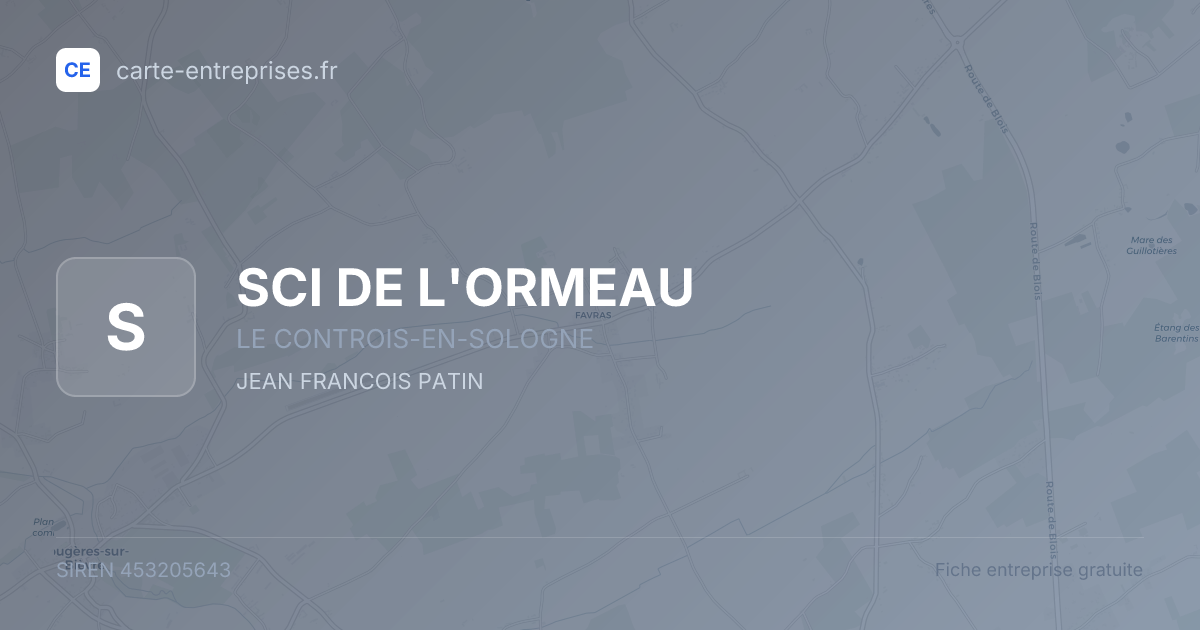 SCI DE L'ORMEAU — 453205643 — fiche entreprise