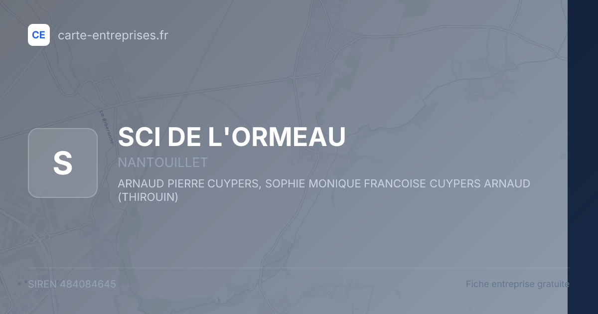 SCI DE L'ORMEAU — 484084645 — fiche entreprise