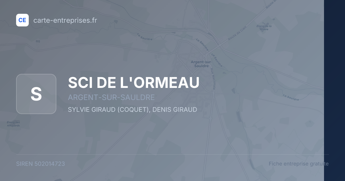 SCI DE L'ORMEAU — 502014723 — fiche entreprise