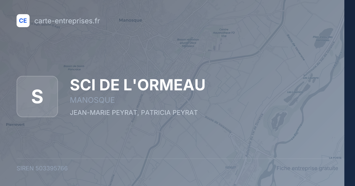 SCI DE L'ORMEAU — 503395766 — fiche entreprise