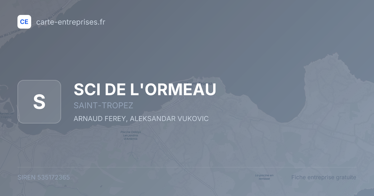 SCI DE L'ORMEAU — 535172365 — fiche entreprise