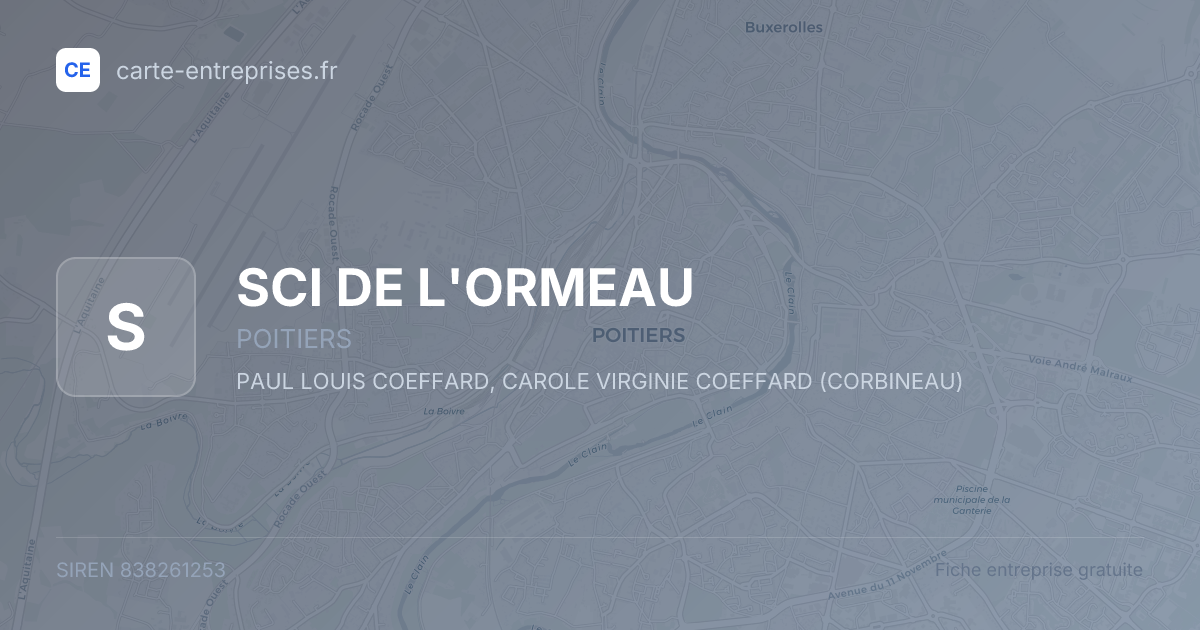 SCI DE L'ORMEAU — 838261253 — fiche entreprise