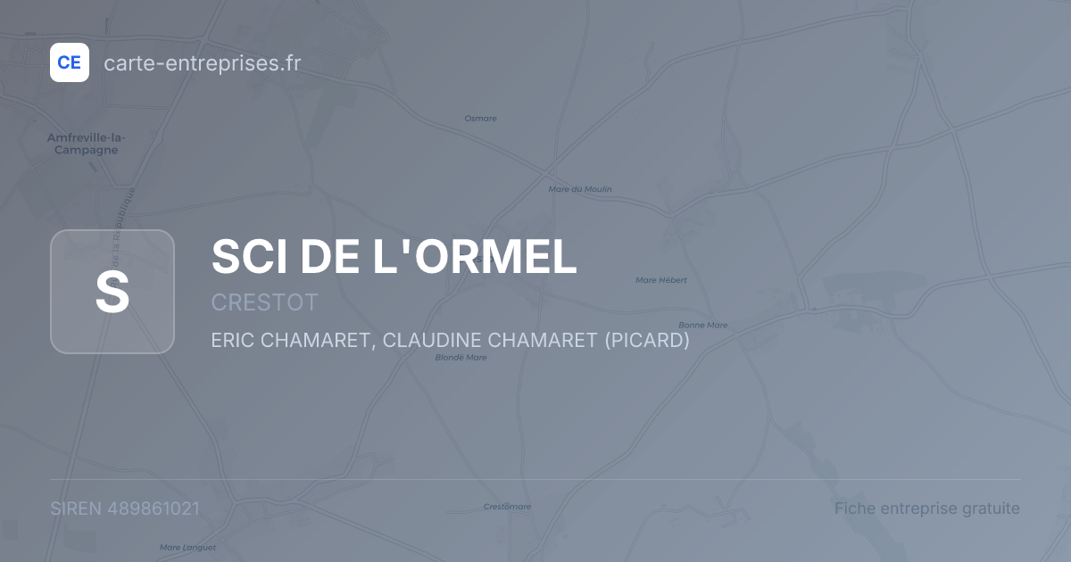 SCI DE L'ORMEL — 489861021 — fiche entreprise