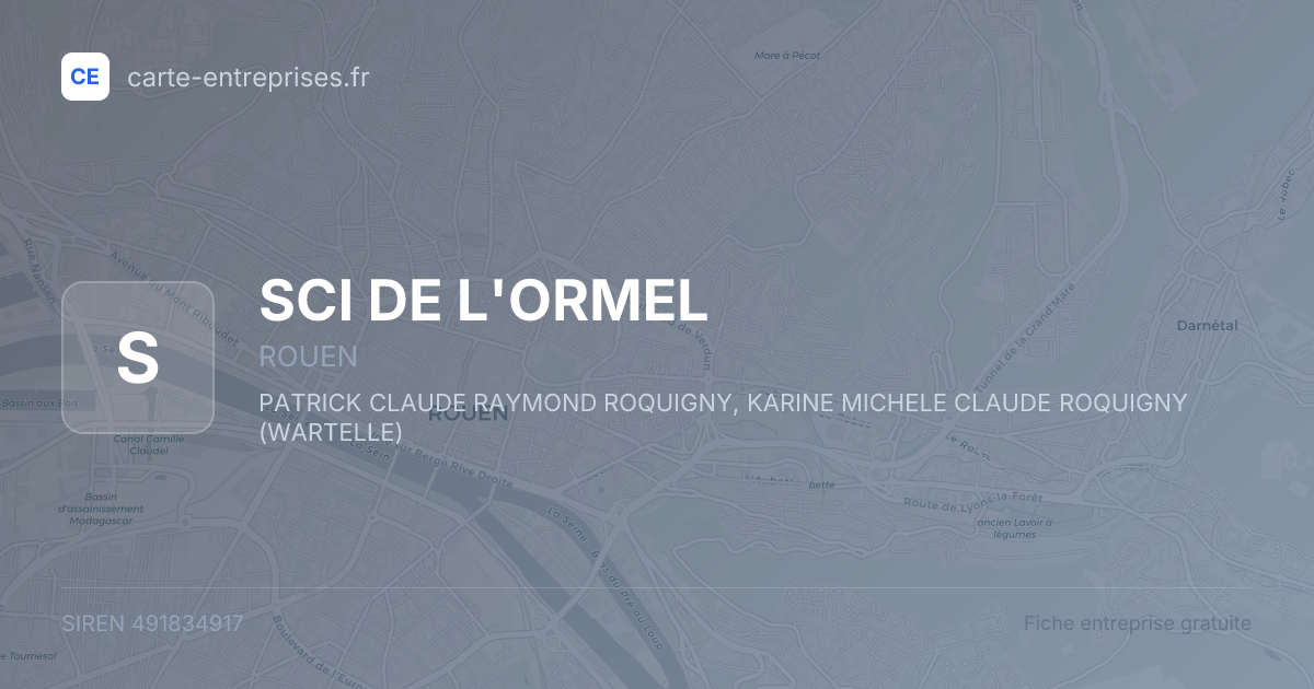 SCI DE L'ORMEL — 491834917 — fiche entreprise