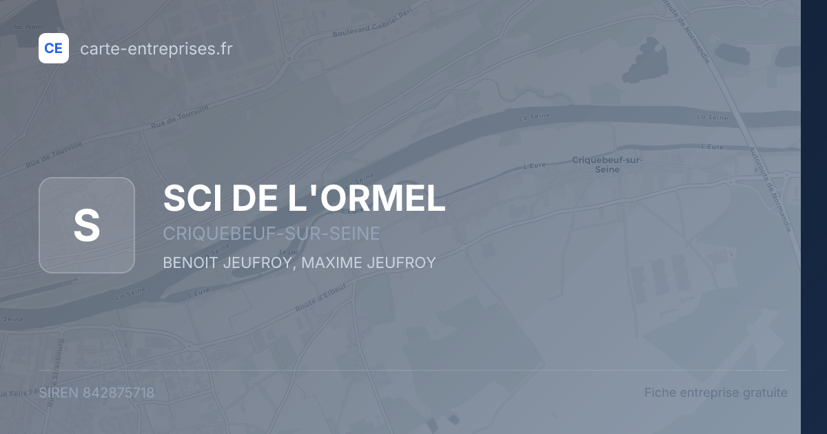 SCI DE L'ORMEL — 842875718 — fiche entreprise