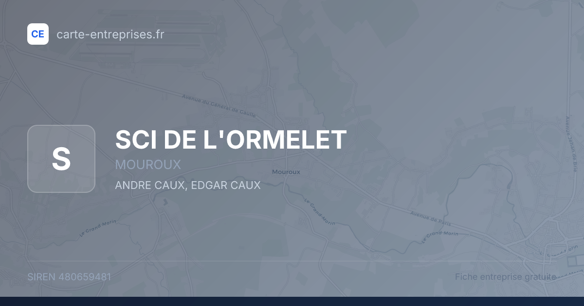 SCI DE L'ORMELET — 480659481 — fiche entreprise