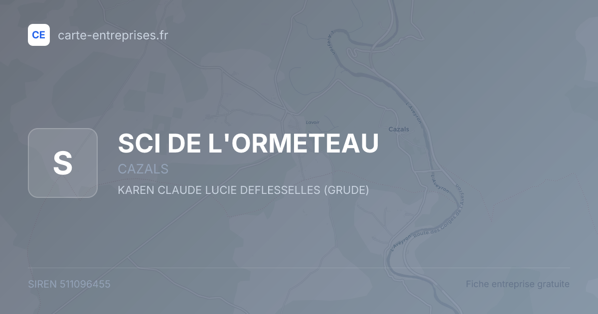 SCI DE L'ORMETEAU — 511096455 — fiche entreprise