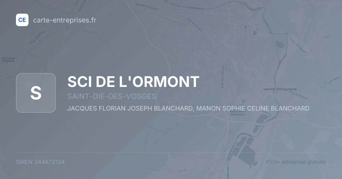SCI DE L'ORMONT — 344672134 — fiche entreprise
