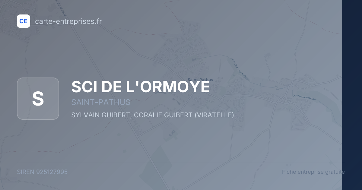 SCI DE L'ORMOYE — 925127995 — fiche entreprise