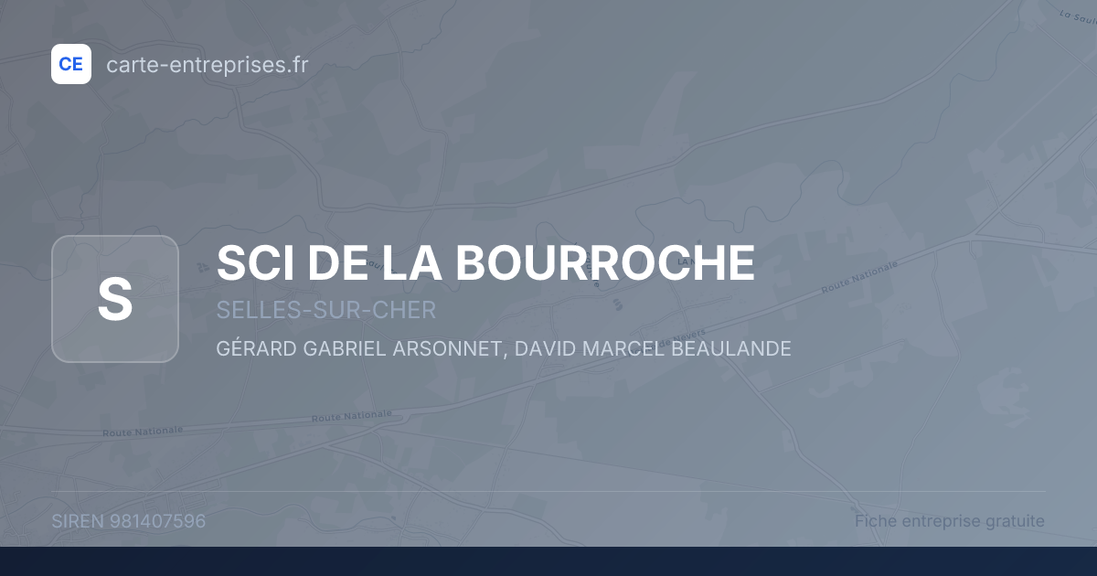 SCI DE LA BOURROCHE — 981407596 — fiche entreprise