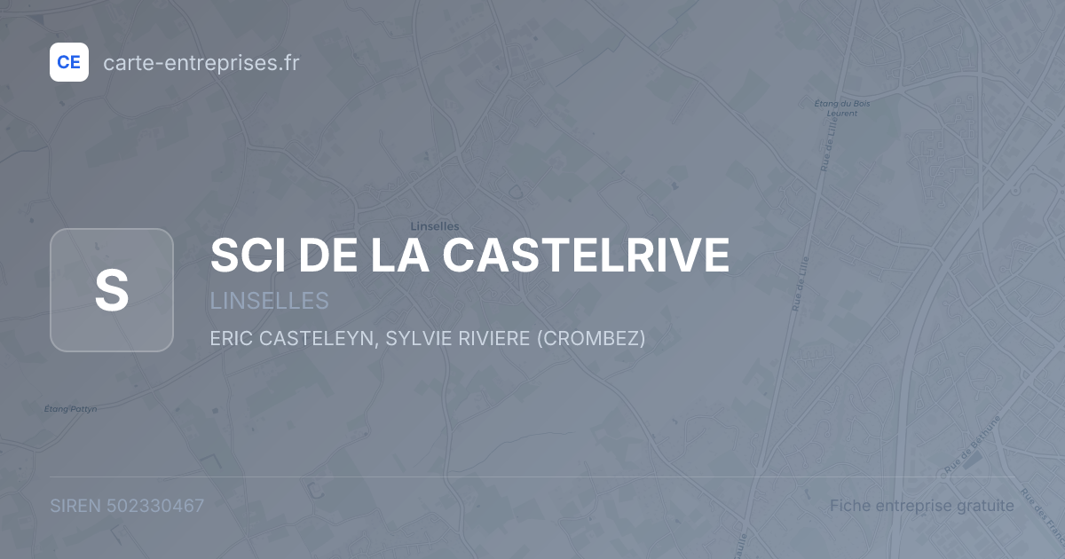 SCI DE LA CASTELRIVE — 502330467 — fiche entreprise