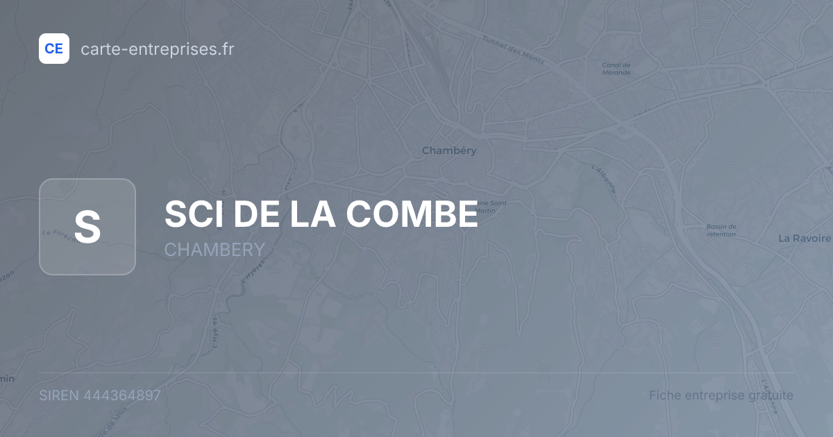 SCI DE LA COMBE — 444364897 — fiche entreprise