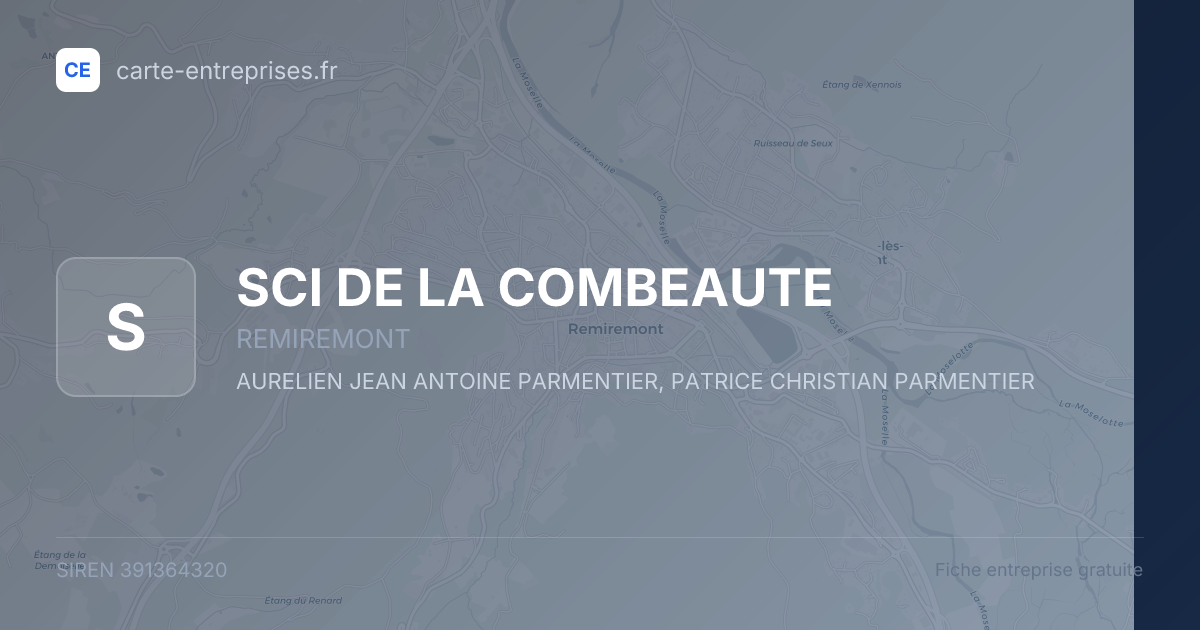 SCI DE LA COMBEAUTE — 391364320 — fiche entreprise