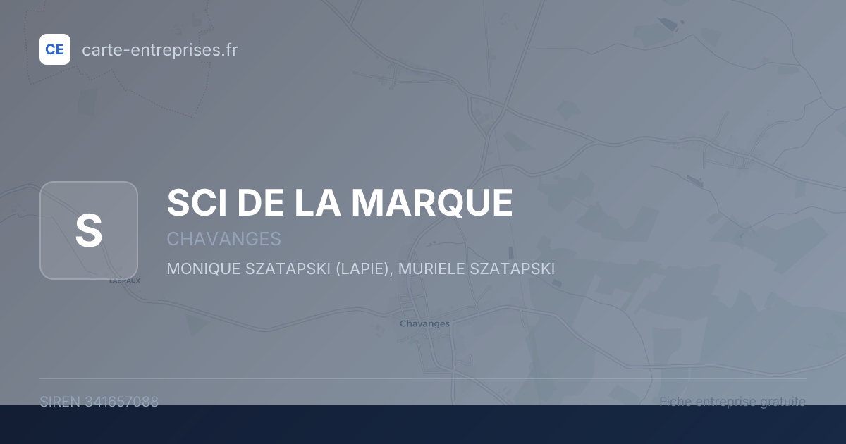 SCI DE LA MARQUE — 341657088 — fiche entreprise