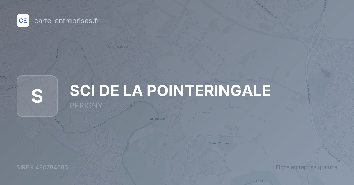 SCI DE LA POINTERINGALE — 480784685 — fiche entreprise