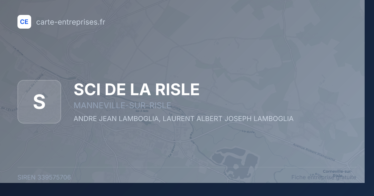 SCI DE LA RISLE — 339575706 — fiche entreprise
