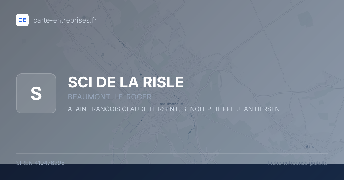 SCI DE LA RISLE — 419476296 — fiche entreprise