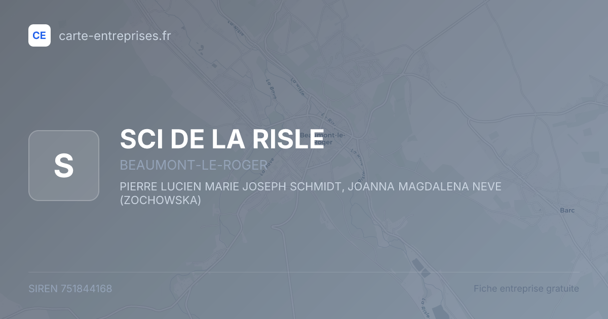 SCI DE LA RISLE — 751844168 — fiche entreprise